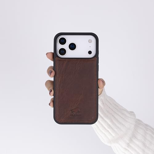 Solo Pelle Camel Braun Lederhülle für das iPhone 17 Pro in 6.3 Zoll Stanford Case Leder Hülle Ledertasche Backcover aus echtem Leder geeignet für MagSafe Zubehör