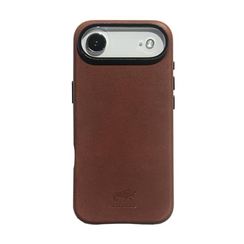 Solo Pelle Lederhülle für das iPhone 17 Air in 6.5 Zoll Princeton Case Vintage Braun Leder Hülle Ledertasche Backcover aus echtem Leder geeignet für MagSafe Zubehör Lifestyle