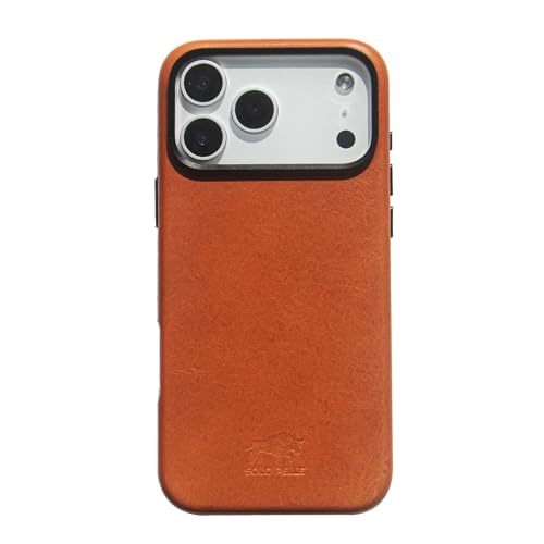 Solo Pelle Lederhülle für das iPhone 17 Pro Max in 6.9 Zoll Cognac Braun Princeton Case Leder Hülle Ledertasche Backcover aus echtem Leder geeignet für MagSafe Zubehör