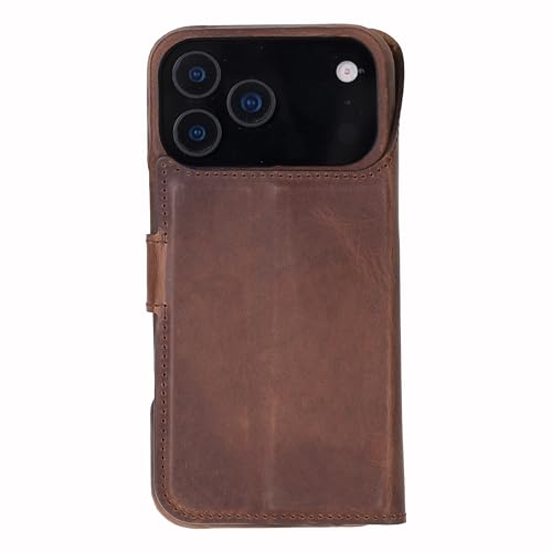 Solo Pelle Camelbraun Lederhülle kompatibel für iPhone 17 Pro Max in 6.9 Zoll abnehmbare Hülle (2in1) inkl. Kartenfächer geeignet für MagSafe Zubehör