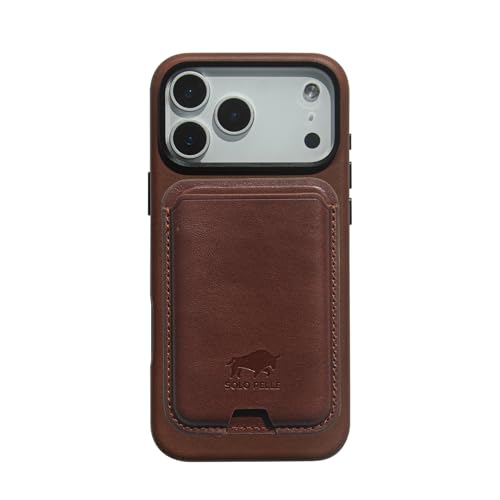 Solo Pelle Lederhülle für das iPhone 17 Pro in 6.3 Zoll Princeton Case Vintage Braun + Kartenetui Leder Hülle Ledertasche Backcover aus echtem Leder geeignet für MagSafe Zubehör Lifestyle