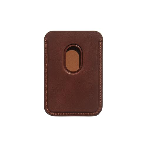 Solo Pelle Cognac Braun Maggy Magnetisches Leder Kartenetui MagSafe kompatibel für iPhone 17 Air / iPhone 17 Pro Max / iPhone 17 Pro