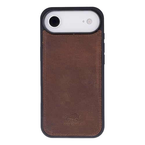 Solo Pelle Lederhülle für das iPhone Air in 6.5 Zoll Vintage Braun Stanford Case Leder Hülle Ledertasche Backcover aus echtem Leder geeignet für MagSafe Zubehör Lifestyle