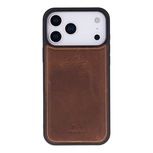 Solo Pelle Camel Braun Lederhülle für das iPhone 17 Pro Max in 6.9 Zoll Stanford Case Leder Hülle Ledertasche Backcover aus echtem Leder geeignet für MagSafe Zubehör Lifestyle
