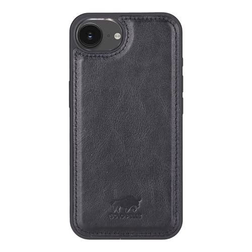 Solo Pelle Lederhülle für das iPhone 16e in 6.1 Zoll Schwarz Stanford Case Leder Hülle Ledertasche Backcover aus echtem Leder geeignet für MagSafe Zubehör Lifestyle