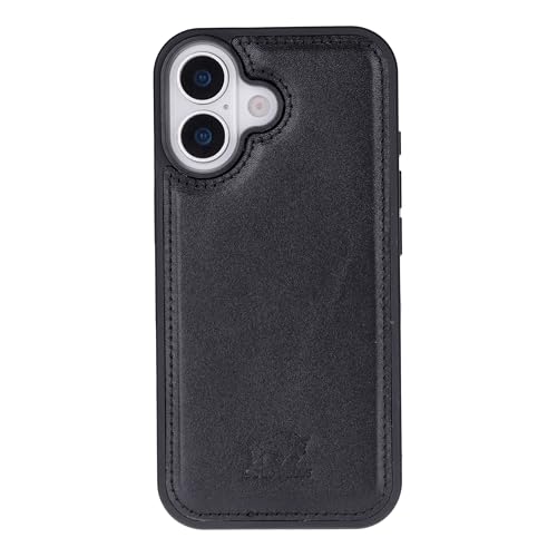 Schwarz Solo Pelle Lederhülle für das iPhone 17 in 6.3 Zoll Stanford Case Leder Hülle Ledertasche Backcover aus echtem Leder geeignet für MagSafe Zubehör Lifestyle