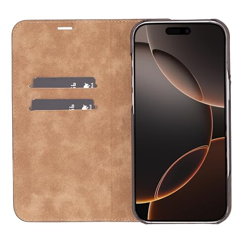 Solo Pelle Lederhülle kompatibel für iPhone 16 Pro Max in 6.9 Zoll inkl. Kartenfächer geeignet für MagSafe Zubehör I Duke Schwarz Lifestyle