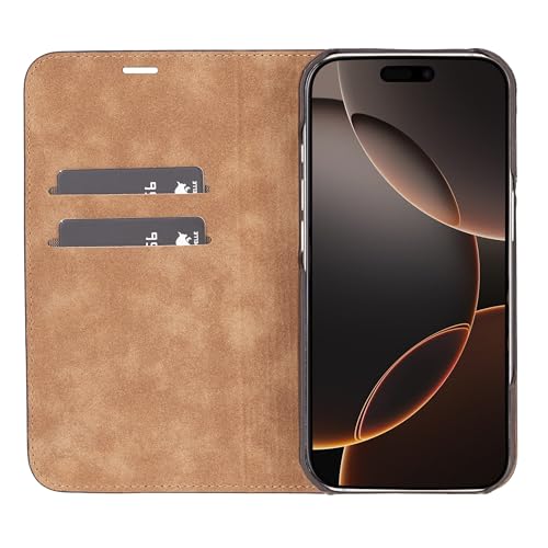 Solo Pelle Lederhülle kompatibel für iPhone 16 Pro in 6.3 Zoll (2in1) inkl. Kartenfächer geeignet für MagSafe Zubehör I Duke Schwarz Lifestyle