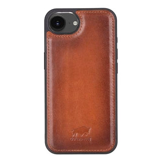 Solo Pelle Lederhülle kompatibel für iPhone 16e in 6.1 Zoll Cognac Braun abnehmbare Hülle (2in1) inkl. Kartenfächer geeignet für MagSafe Zubehör