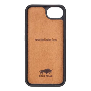Solo Pelle Lederhülle kompatibel für iPhone 16e in 6.1 Zoll Cognac Braun abnehmbare Hülle (2in1) inkl. Kartenfächer geeignet für MagSafe Zubehör