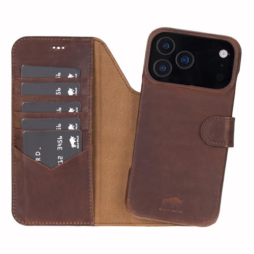 Solo Pelle Camelbraun Lederhülle kompatibel für iPhone 17 Pro Max in 6.9 Zoll abnehmbare Hülle (2in1) inkl. Kartenfächer geeignet für MagSafe Zubehör Lifestyle