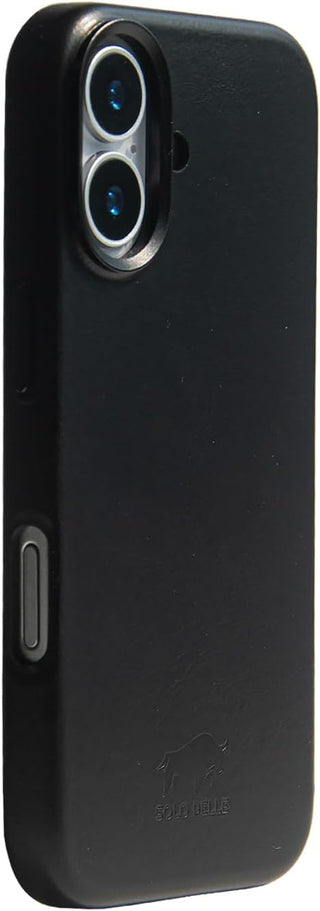 Solo Pelle Lederhülle für das iPhone 17 in 6.3 Zoll Princeton Case Schwarz + Kartenetui Leder Hülle Ledertasche Backcover aus echtem Leder geeignet für MagSafe Zubehör