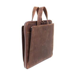 Solo Pelle Ledertasche Businesstasche Arbeitstasche Brüssel für das Apple MacBook Pro 16 Zoll Tasche aus echtem Leder - Vintage Braun