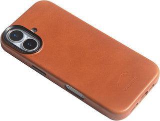 Solo Pelle Lederhülle für das iPhone 17 in 6.3 Zoll Princeton Case Cognac Braun + Kartenetui Leder Hülle Ledertasche Backcover aus echtem Leder geeignet für MagSafe Zubehör