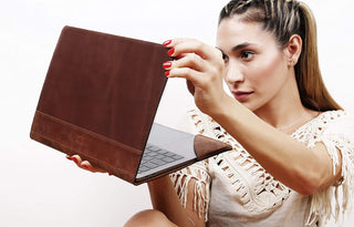 Solo Pelle MacBook Pro 14 Zoll (2021-2024) Ledertasche Case Hülle Münich - Schwarz