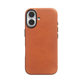 Solo Pelle Lederhülle für das iPhone 17 in 6.3 Zoll Princeton Case Cognac Braun + Kartenetui Leder Hülle Ledertasche Backcover aus echtem Leder geeignet für MagSafe Zubehör