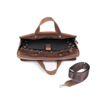 Solo Pelle Ledertasche Businesstasche Arbeitstasche Brüssel für das Apple MacBook Pro 16 Zoll Tasche aus echtem Leder - Vintage Braun