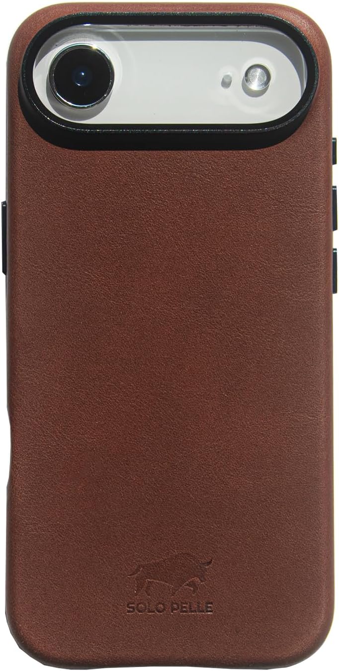Solo Pelle Lederhülle für das iPhone 17 Air in 6.5 Zoll Princeton Case Vintage Braun Leder Hülle Ledertasche Backcover aus echtem Leder geeignet für MagSafe Zubehör