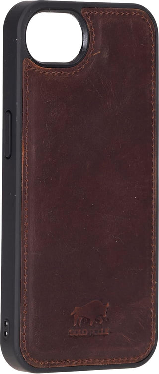 Solo Pelle Lederhülle für das iPhone 16e in 6.1 Zoll Vintage Braun Stanford Case Leder Hülle Ledertasche Backcover aus echtem Leder geeignet für MagSafe Zubehör