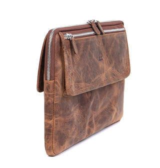 Solo Pelle Ledertasche Businesstasche Arbeitstasche ROM für das Apple Macbook Pro 13 /  12 Zoll - Steingrau)