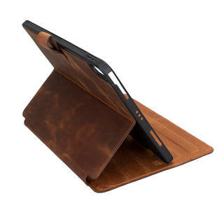 Solo Pelle Leder Hülle geeignet für Apple iPad Pro 10.9 I passend für die 10.Generation "Stage"  - Vintage Braun