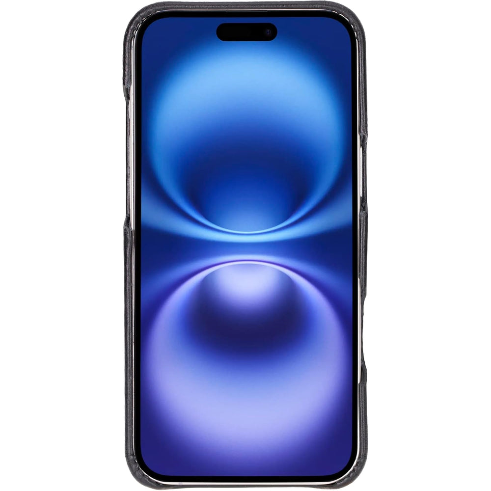 Solo Pelle Lederhülle für das iPhone 16 Plus in 6.7 Zoll Princeton Case Leder Hülle Ledertasche Backcover aus echtem Leder geeignet für MagSafe Zubehö Schwarz