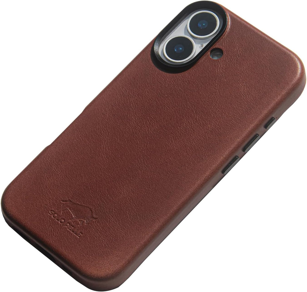Solo Pelle Lederhülle für das iPhone 17 in 6.3 Zoll Princeton Case Vintage Braun Leder Hülle Ledertasche Backcover aus echtem Leder geeignet für MagSafe Zubehör