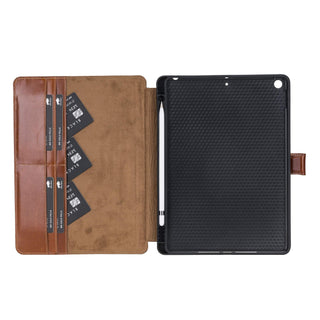 Solo Pelle magnetische abnehmbare Hülle für Apple iPad 10,2 Zoll 2019 7.Generation Hülle Leder "Harvard" - Matt Schwarz