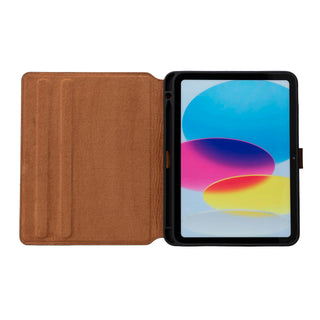 Solo Pelle Leder Hülle geeignet für Apple iPad Air 10.9 I passend für die 4. und 5.Generation "Stage" - Schwarz