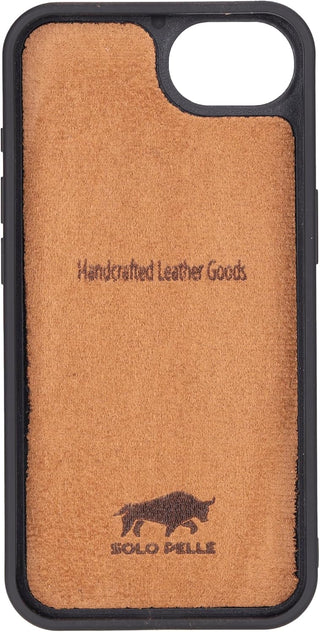 Solo Pelle Lederhülle für das iPhone 16e in 6.1 Zoll Vintage Braun Stanford Case Leder Hülle Ledertasche Backcover aus echtem Leder geeignet für MagSafe Zubehör