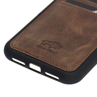 Solo Pelle Lederhülle für das iPhone 11 in 6.1 Zoll Stanford Case - Vintage Braun