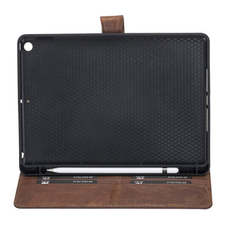 Solo Pelle magnetische abnehmbare Hülle für Apple iPad 10,2 Zoll 2019 7.Generation Hülle Leder "Harvard" - Matt Schwarz
