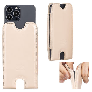Solo Pelle Lederhülle für das iPhone bis 6.1 Zoll  Leder Hülle Sleeve - Vintage Braun
