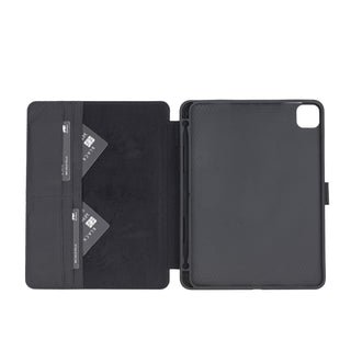 Solo Pelle magnetische abnehmbare Hülle geeignet für Apple iPad Pro 11" 2020 Hülle Echtleder Case aus echtem Leder. Unterstützt Pencil 2 und magnetisches Laden (Cognac Braun Effekt)