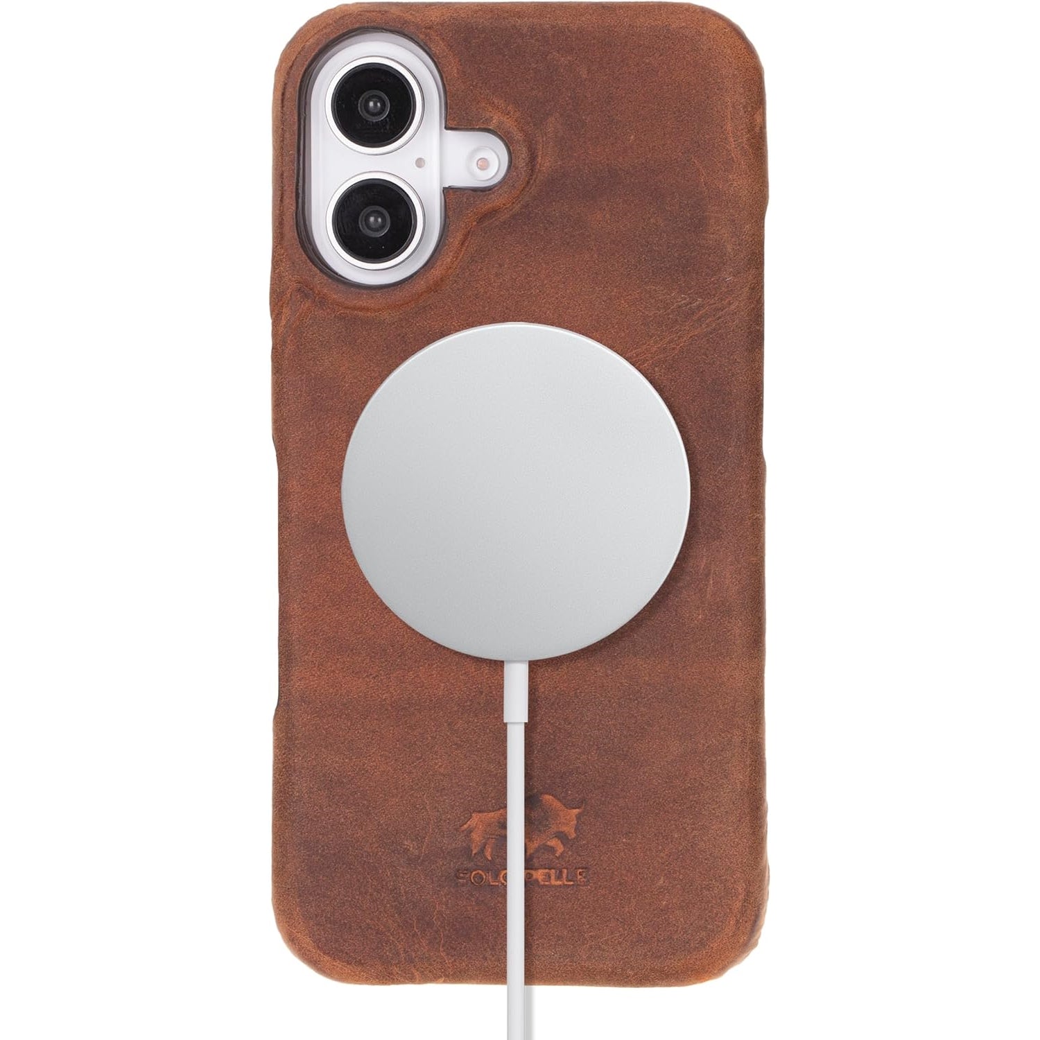 Solo Pelle Lederhülle für das iPhone 16 in 6.1 Zoll Princeton Case Leder Hülle Ledertasche Backcover aus echtem Leder geeignet für MagSafe Zubehör Vintage Braun Lifestyle