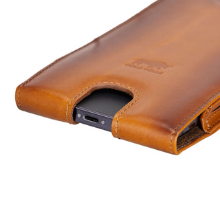 Solo Pelle Lederhülle für das iPhone bis 6.1 Zoll  Leder Hülle Sleeve - Nude Rosa