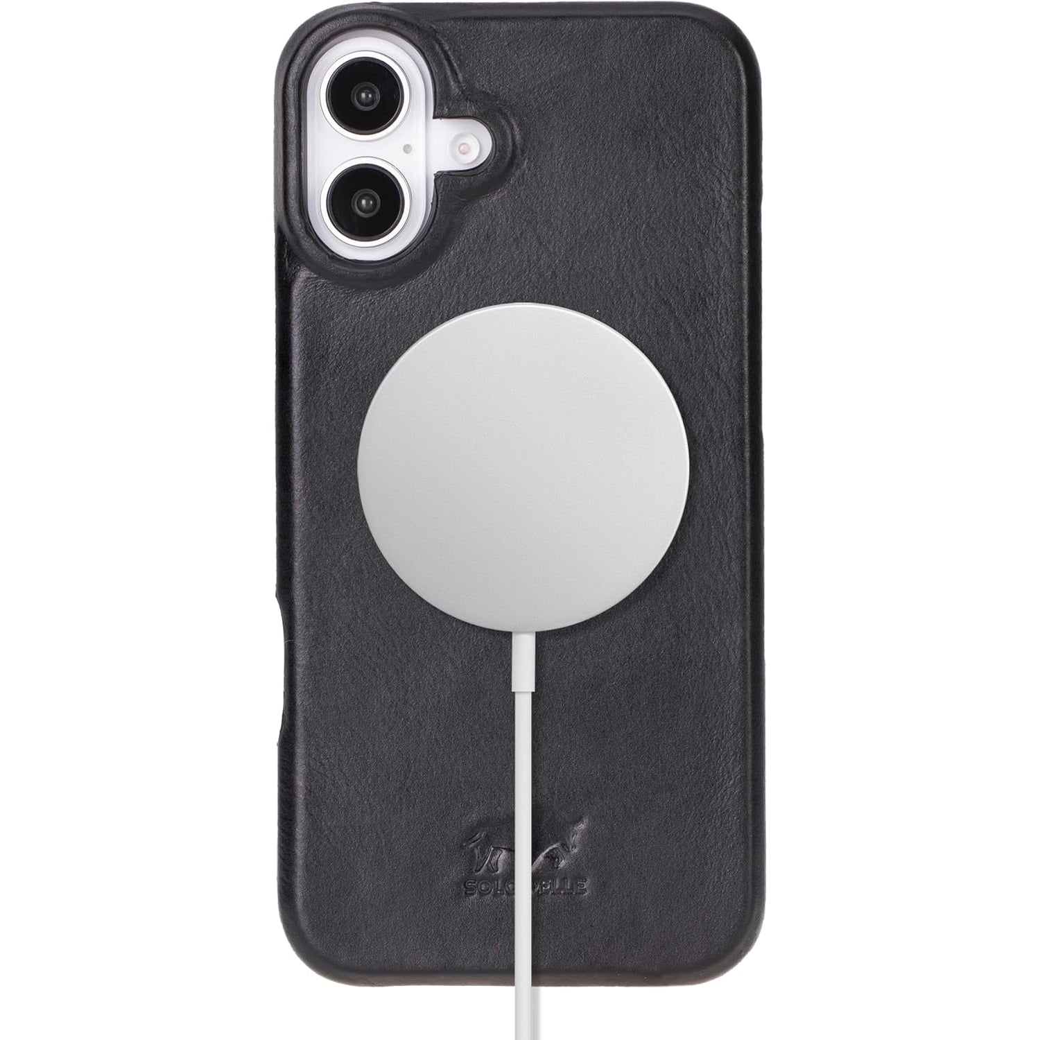 Solo Pelle Lederhülle für das iPhone 16 Plus in 6.7 Zoll Princeton Case Leder Hülle Ledertasche Backcover aus echtem Leder geeignet für MagSafe Zubehö Schwarz Lifestyle