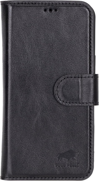 Solo Pelle Lederhülle kompatibel für iPhone 16e in 6.1 Zoll Schwarz abnehmbare Hülle (2in1) inkl. Kartenfächer geeignet für MagSafe Zubehör