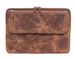 Solo Pelle Ledertasche Businesstasche Arbeitstasche ROM für das Apple Macbook Pro 13 /  12 Zoll - Steingrau)