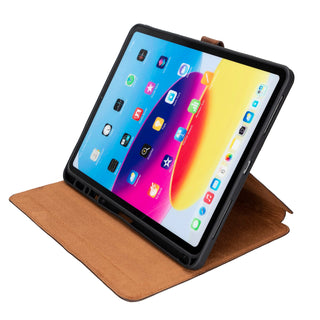 Solo Pelle Leder Hülle geeignet für Apple iPad Air 10.9 I passend für die 4. und 5.Generation "Stage" - Schwarz