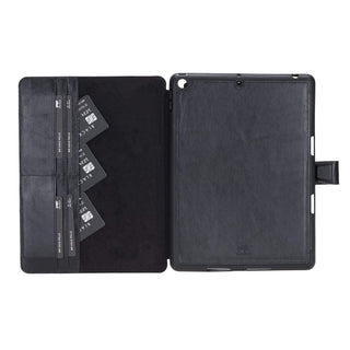 Solo Pelle magnetische abnehmbare Hülle für Apple iPad 10,2 Zoll 2019 7.Generation Hülle Leder "Harvard" - Matt Schwarz