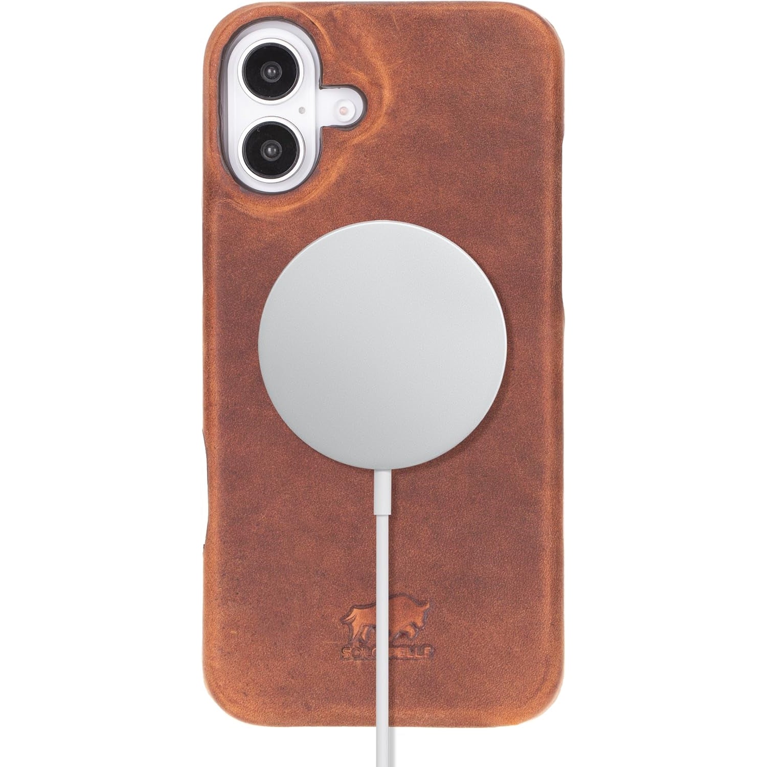 Solo Pelle Lederhülle für das iPhone 16 Plus in 6.7 Zoll Princeton Case Leder Hülle Ledertasche Backcover aus echtem Leder geeignet für MagSafe Zubehö Vintage Braun Lifestyle