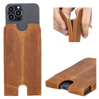 Solo Pelle Lederhülle für das iPhone bis 6.1 Zoll  Leder Hülle Sleeve - Nude Rosa