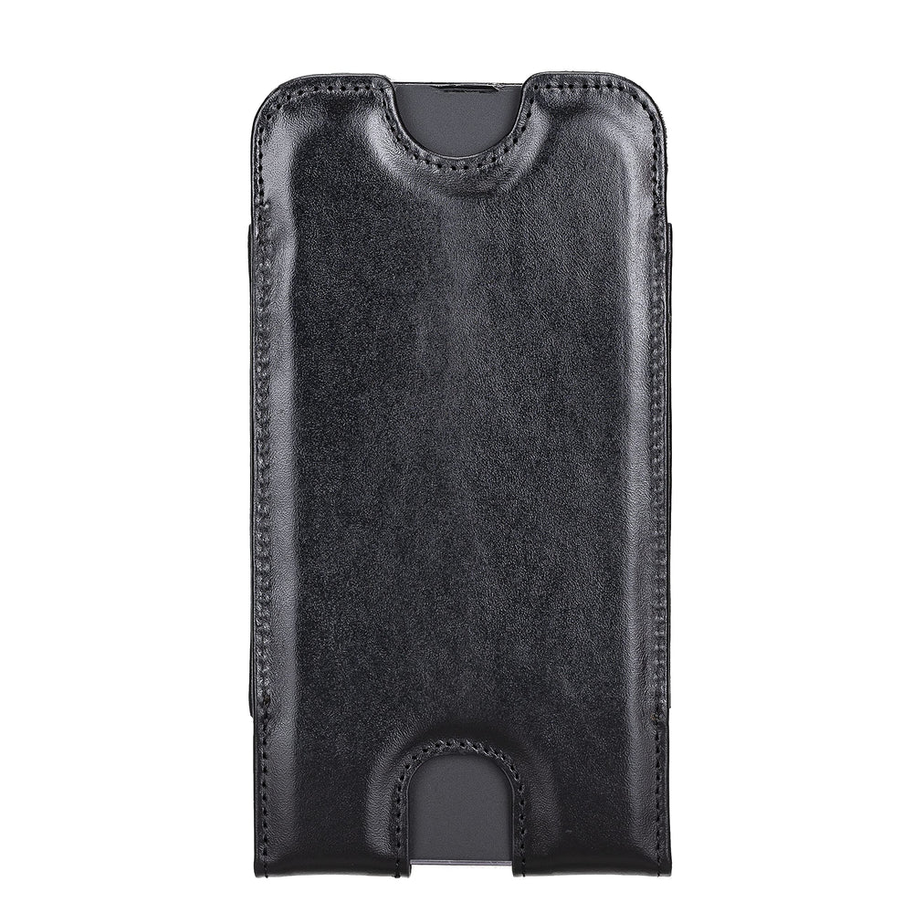 Solo Pelle Lederhülle für das iPhone bis 6.1 Zoll Leder Hülle Sleeve - Schwarz