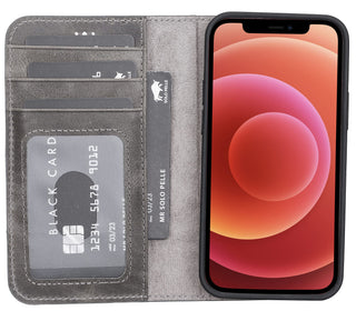 Solo Pelle iPhone 13 in 6.1 Zoll abnehmbare Hülle (2in1) inkl. "Harvard" - Vintage Braun