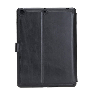 Solo Pelle magnetische abnehmbare Hülle für Apple iPad 10,2 Zoll 2019 7.Generation Hülle Leder "Harvard" - Matt Schwarz