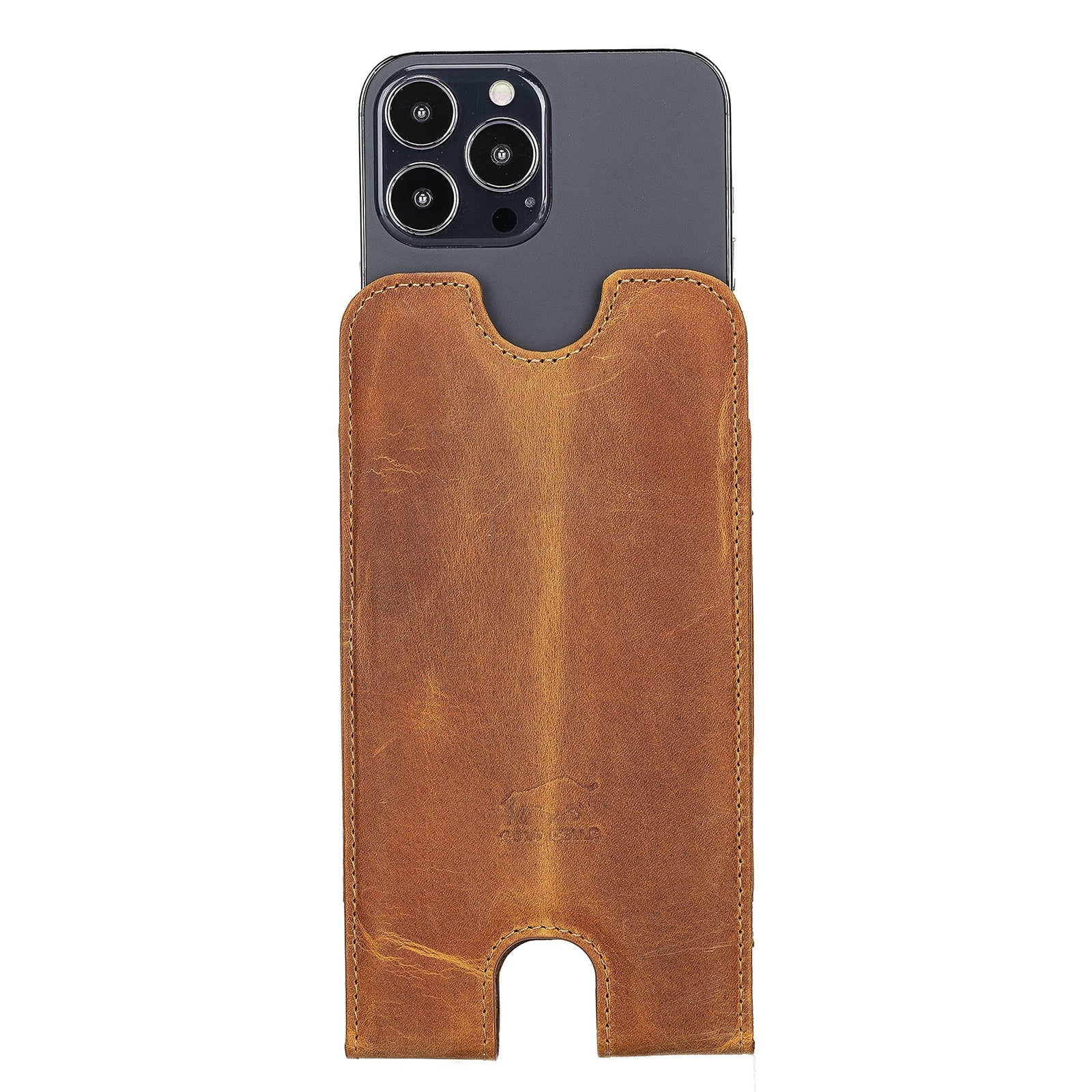 Solo Pelle Lederhülle Alle Geräte bis 6.7 Zoll Case Leder Hülle - Camel Braun Lifestyle
