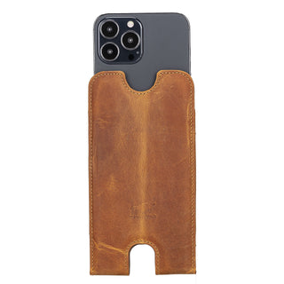 Solo Pelle Lederhülle für das iPhone bis 6.1 Zoll  Leder Hülle Sleeve - Nude Rosa