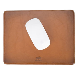 Solo Pelle - Hochwertiges Leder Mousepad 26x20 cm - Cognac Braun