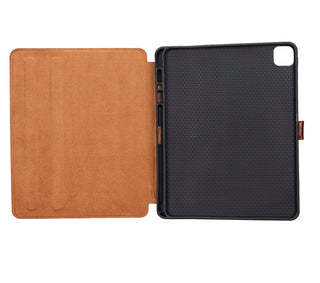Stage abnehmbare Lederhülle für das iPad Pro 12.9" (4+5 & 6 Gen.) in Vintage Braun